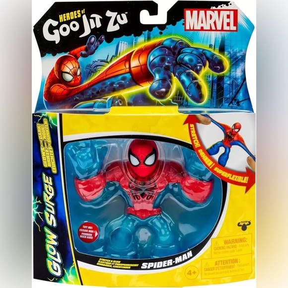Marvel Other - NWT Goo Jit Zu Marvel Glow Surge Spiderman